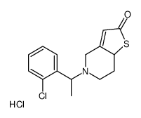 ((Chloro-2 phenyl)-1 ethyl)-5 tetrahydro-5,6,7,7a 4H-thieno(3,2-c)pyri dinone-2 chlorhydrate Structure