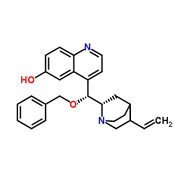 (8α,9R)- 9-(phenylmethoxy)-Cinchonan-6'-ol structure