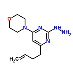 4-[6-(3-Buten-1-yl)-2-hydrazino-4-pyrimidinyl]morpholine结构式