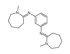 1-methyl-N-[3-[(1-methylazepan-2-ylidene)amino]phenyl]azepan-2-imine Structure