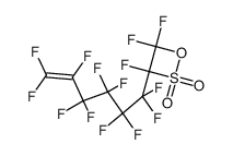 1-(udecafluorohexen-5-yl)trifluoroethane-β-sultone结构式
