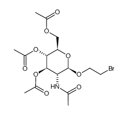 2-bromoethyl 2-acetamido-3,4,6-tri-O-acetyl-2-deoxy-β-D-glucopyranoside Structure