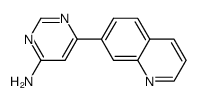 6-(quinolin-7-yl)pyrimidin-4-amine结构式