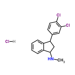 3-(3,4-Dichlorophenyl)-N-methyl-1-indanamine hcl Structure