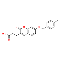 3-[4-methyl-7-[(4-methylphenyl)methoxy]-2-oxochromen-3-yl]propanoic acid Structure