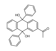1-(9,10-dihydroxy-9,10-diphenyl-9,10-dihydro-[2]anthryl)-ethanone结构式
