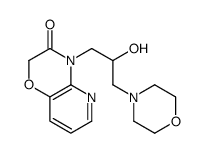 10-(2-hydroxy-3-morpholin-4-yl-propyl)-7-oxa-2,10-diazabicyclo[4.4.0]d eca-2,4,11-trien-9-one Structure