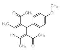 Ethanone, 1,1-[1,4-dihydro-4-(4-methoxyphenyl)-2,6-dimethyl-3,5-pyridinediyl]bis- picture