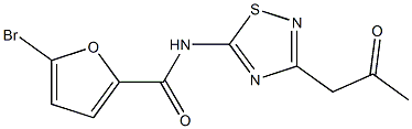 5-bromo-N-[3-(2-oxopropyl)-1,2,4-thiadiazol-5-yl]furan-2-carboxamide Structure