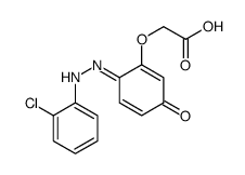 2-[6-[(2-chlorophenyl)hydrazinylidene]-3-oxocyclohexa-1,4-dien-1-yl]oxyacetic acid Structure