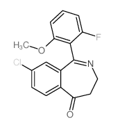 (E)-8-氯-1-(2-氟-6-甲氧基苯基)-3H-苯并[c]氮杂革-5(4H)-酮结构式