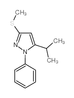5-异丙基-3-甲基硫代-1-苯基-1H-吡唑结构式