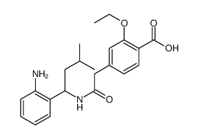 Benzoic acid, 4-[2-[[1-(2-aminophenyl)-3-methylbutyl]amino]-2-oxoethyl]-2-ethoxy结构式