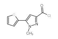 1-甲基-5-噻吩-2-基-1H-吡唑-3-羰酰氯结构式