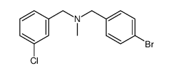 (4-bromo-benzyl)-(3-chloro-benzyl)-methyl-amine Structure