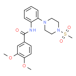 3,4-Dimethoxy-N-{2-[4-(methylsulfonyl)-1-piperazinyl]phenyl}benzamide Structure