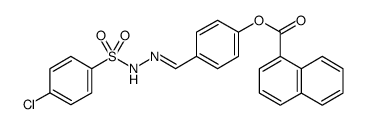 1-Naphthalenecarboxylic acid, 4-[[2-[(4-chlorophenyl)sulfonyl]hydrazinylidene]methyl]phenyl ester Structure