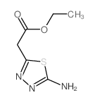 1,3,4-Thiadiazole-2-aceticacid, 5-amino-, ethyl ester Structure