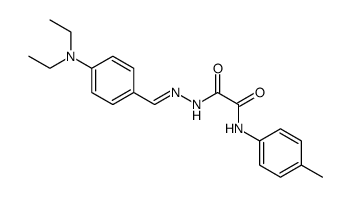 Acetic acid, 2-[(4-methylphenyl)amino]-2-oxo-, 2-[[4-(diethylamino)phenyl]methylene]hydrazide结构式