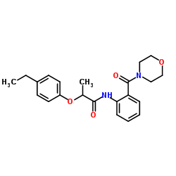2-(4-Ethylphenoxy)-N-[2-(4-morpholinylcarbonyl)phenyl]propanamide Structure