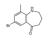 7-bromo-9-methyl-1,2,3,4-tetrahydro-1-benzazepin-5-one结构式