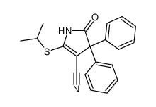 2-isopropylthio-5-oxo-4,4-diphenyl-2-pyrroline-3-carbonitrile结构式