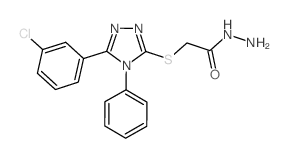 2-{[5-(3-Chlorophenyl)-4-phenyl-4H-1,2,4-triazol-3-yl]thio}acetohydrazide结构式