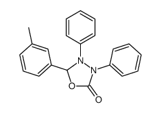 5-(3-methylphenyl)-3,4-diphenyl-1,3,4-oxadiazolidin-2-one结构式