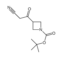 3-(2-氰基乙酰基)氮杂环丁烷-1-羧酸叔丁酯结构式
