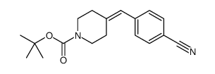 1-Piperidinecarboxylic acid, 4-[(4-cyanophenyl)methylene]-, 1,1-dimethylethyl ester Structure