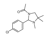 1-[2-(4-chlorophenyl)-3,4,4-trimethylimidazolidin-1-yl]ethanone结构式
