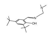 (E)-2,4-di-tert-butyl-6-((2-(dimethylamino)ethylimino)methyl)phenol Structure