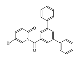 5-bromo-1-(4,6-diphenylpyridine-2-carbonyl)pyridin-2-one Structure