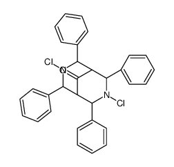 3,7-dichloro-2,4,6,8-tetraphenyl-3,7-diazabicyclo[3.3.1]nonan-9-one结构式
