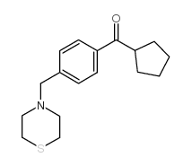 CYCLOPENTYL 4-(THIOMORPHOLINOMETHYL)PHENYL KETONE structure