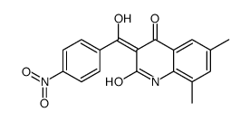 (3E)-3-[hydroxy-(4-nitrophenyl)methylidene]-6,8-dimethyl-1H-quinoline-2,4-dione结构式