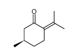 Cyclohexanone, 5-methyl-2-(1-methylethylidene)-, (5R)结构式