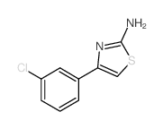 2-氨基-4-(3-氯苯基)噻唑结构式