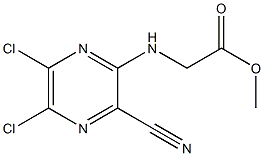 methyl 2-(5,6-dichloro-3-cyanopyrazin-2-ylamino)acetate Structure