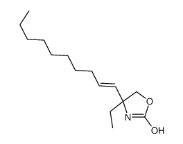 (4R)-4-dec-1-enyl-4-ethyl-1,3-oxazolidin-2-one结构式
