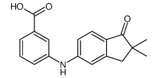 3-[(2,2-dimethyl-1-oxo-3H-inden-5-yl)amino]benzoic acid Structure