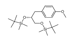 1-[(R)-2,3-Bis-(tert-butyl-dimethyl-silanyloxy)-propyl]-4-methoxy-benzene结构式