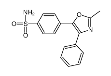 4-(2-methyl-4-phenyl-1,3-oxazol-5-yl)benzenesulfonamide结构式