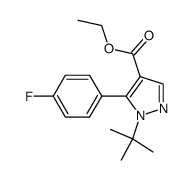 ethyl 1-tert-butyl-5-(4-fluorophenyl)-1H-pyrazole-4-carboxylate结构式