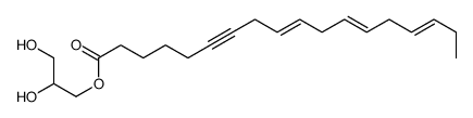2,3-dihydroxypropyl octadeca-9,12,15-trien-6-ynoate结构式
