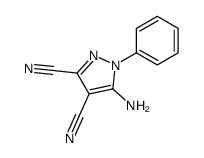 5-amino-1-phenylpyrazole-3,4-dicarbonitrile结构式