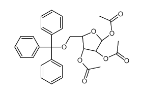 tri-O-acetyl-5-O-trityl-D-ribofuranose structure