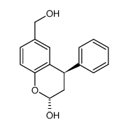 (R)-6-hydroxymethyl-4-phenylchroman-2-(R)-ol Structure