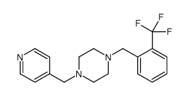 1-(pyridin-4-ylmethyl)-4-[[2-(trifluoromethyl)phenyl]methyl]piperazine结构式