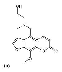 4-[[2-hydroxyethyl(methyl)amino]methyl]-9-methoxyfuro[3,2-g]chromen-7-one,hydrochloride结构式
